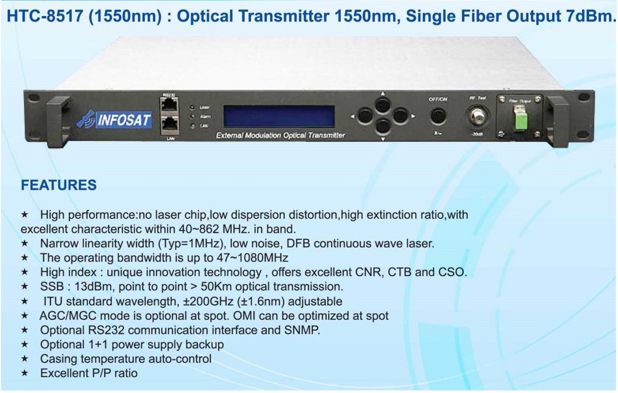 Máy phát quang 1550nm Infosat HTC-8517